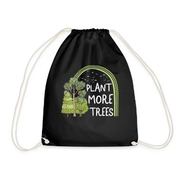 Earth Shirt, Plant More Trees Tee, Gift For Earth - Drawstring Bag - black - Front