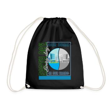 Earth Shirt, Earth Day Everyday Our Home, Gift - Drawstring Bag - black - Front