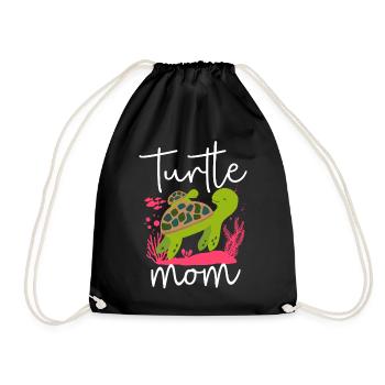 Sea Turtle Tortoise Mom Turtle Mom - Turnbeutel - Schwarz - Vorne