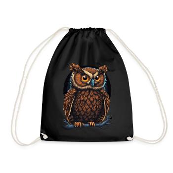 Cute Owl Birding Ornithology Lover - Turnbeutel - Schwarz - Vorne