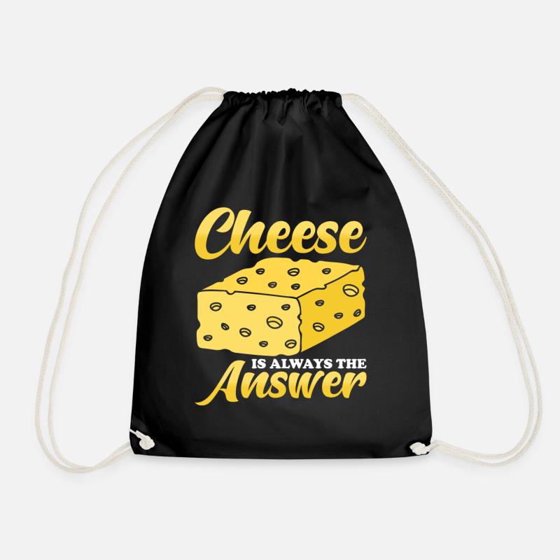 Käse Geschenk - Turnbeutel - Schwarz