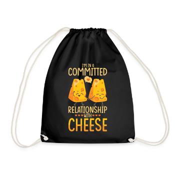 Cadeau au fromage - Sac de sport léger - noir - Devant