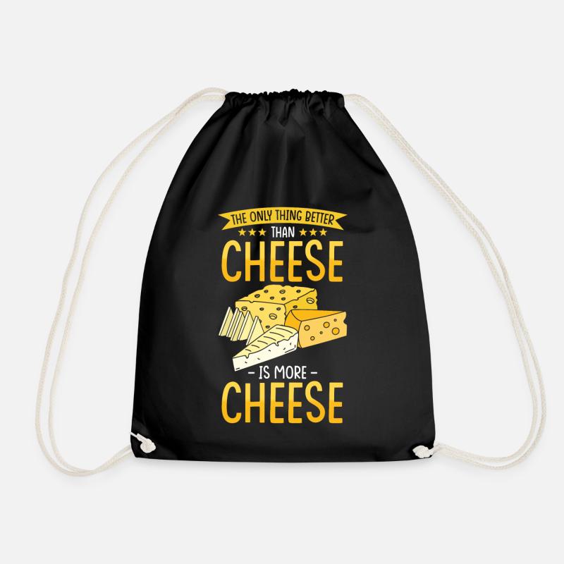 Käse Geschenk - Turnbeutel - Schwarz