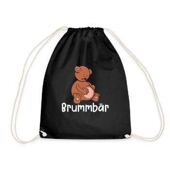 Brummbär - Turnbeutel - Schwarz - Vorne