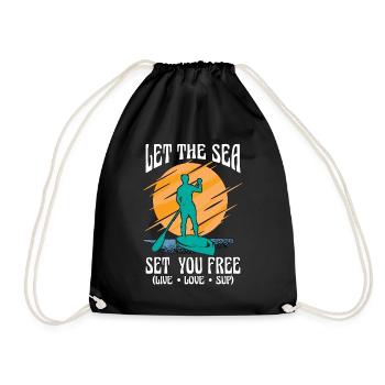 Stand Up Paddle Laissez la mer vous libérer Pagayer - Sac de sport léger - noir - Devant