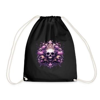 Crâne Crâne Crânes Crâne Squelette - Sac de sport léger - noir - Devant