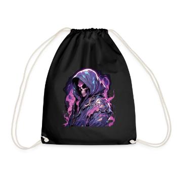 Crâne Crâne Crânes Crâne Squelette - Sac de sport léger - noir - Devant
