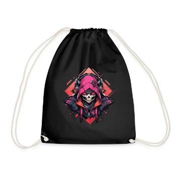 Crâne Crâne Crânes Crâne Squelette - Sac de sport léger - noir - Devant