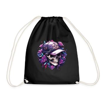 Crâne Crâne Crânes Crâne Squelette - Sac de sport léger - noir - Devant