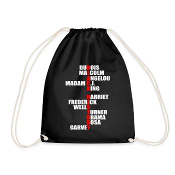 Black History African Month Melanin Support - Drawstring Bag - black - Front