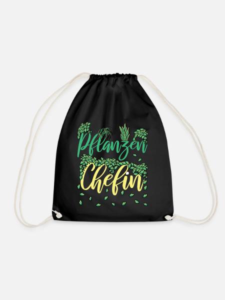 Garten Pflanzen Chefin Frauen Geschenkidee - Turnbeutel - Schwarz