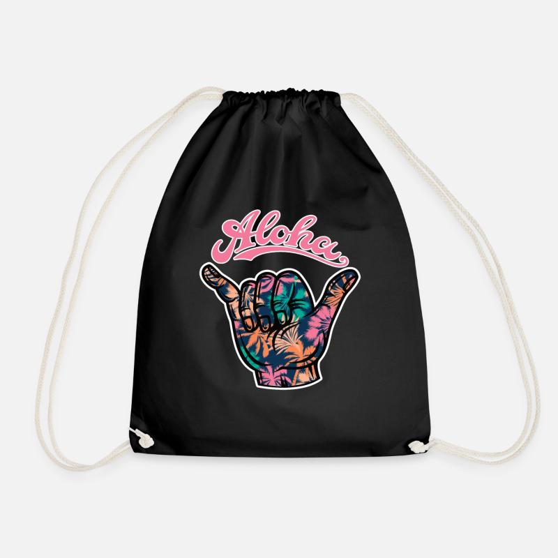 2 Aloha Shaka - Turnbeutel - Schwarz