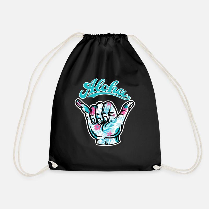1 Aloha Shaka - Turnbeutel - Schwarz