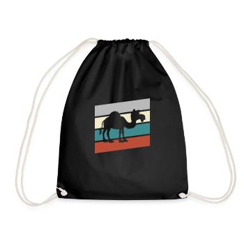 Rétro Dromadaire - Sac de sport léger - noir - Devant