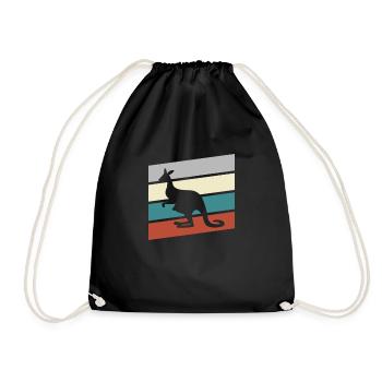 Kangourou Rétro - Sac de sport léger - noir - Devant