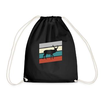 Hirsch Rétro - Sac de sport léger - noir - Devant