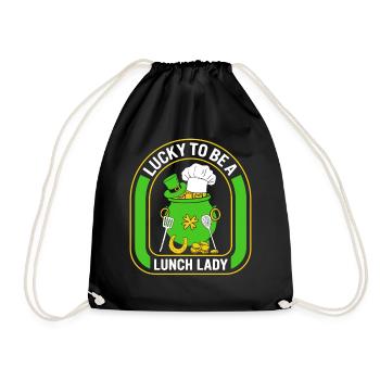 Chemise de la Saint-Patrick, chanceuse d’être une dame de déjeuner - Sac de sport léger - noir - Devant