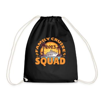 Family Cruise Squad 2023 Family Groups Trip - Drawstring Bag - black - Front