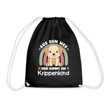 Aus Dem Weg Hier Kommt Ein Krippenkind Hund - Turnbeutel - Schwarz - Vorne