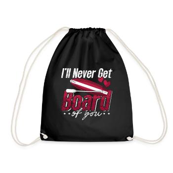 Stand Up Paddle I'll Never Get Board Water Sports - Drawstring Bag - black - Front