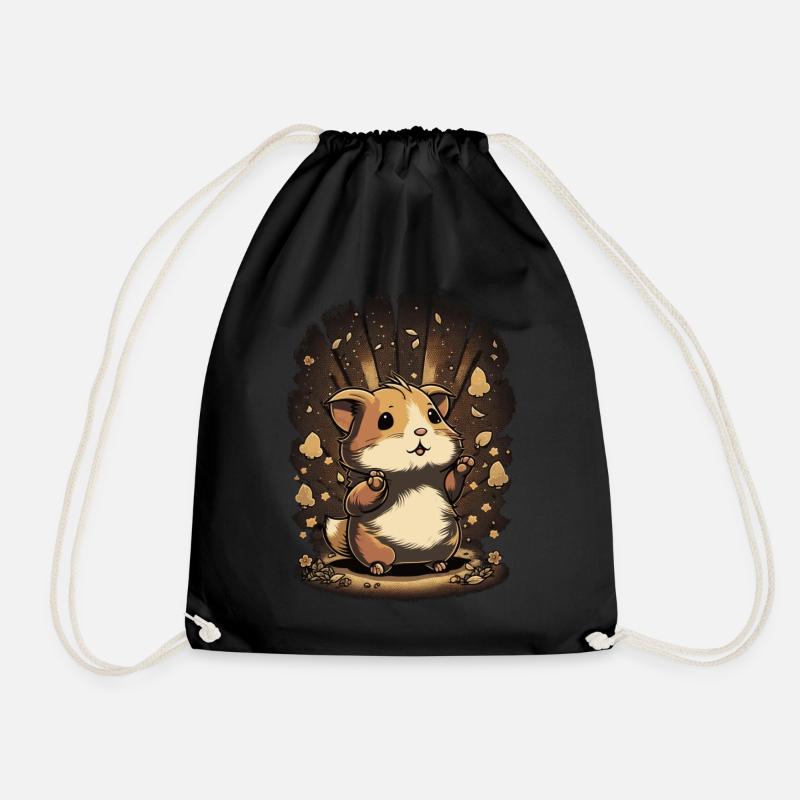 Cute Dwarf Hamster Kawaii Anime Hamster - Turnbeutel - Schwarz