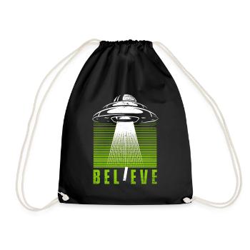 Croire conspiration Außerirdischer extraterrestre OVNI - Sac de sport léger - noir - Devant
