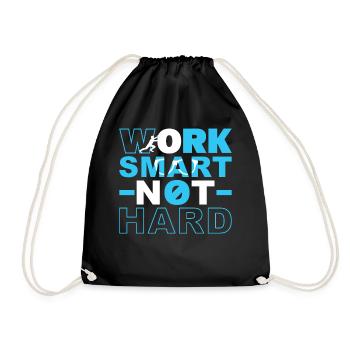 Travaillez intelligemment, pas dur - Sac de sport léger - noir - Devant