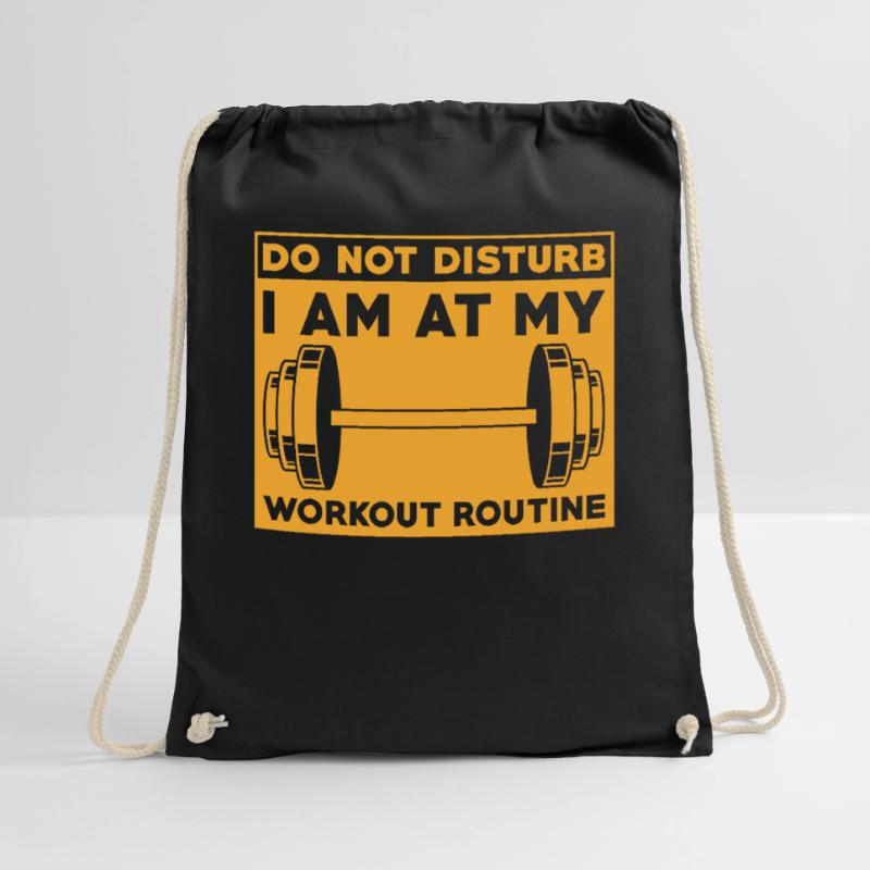 Workout routine Weightlifting training design Drawstring Bag