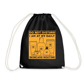 Routine de soins de la peau Conception amusante Ne dérangez pas - Sac de sport léger - noir - Devant