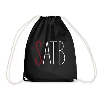 SATB Soprano Singer Musician Choir Singing - Drawstring Bag - black - Front