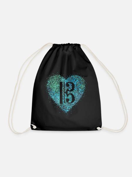 Viola clef clef Viola Music teacher - Drawstring Bag - black
