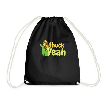 Shuck yes- Corn Farmer Farmer Corn Grain - Drawstring Bag - black - Front