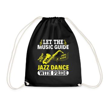 Jazz Dance With Pride - Jazz Musician Saxophonist - Drawstring Bag - black - Front