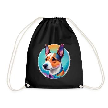 Jack Russel Chien préféré et fidèle compagnon - Sac de sport léger - noir - Devant