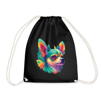 Cute Chihuahua the ultimate dog lover dog - Drawstring Bag - black - Front