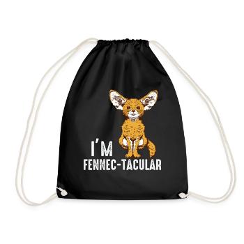 Fennec-tacular Fennec Fox Owner Fennec Foxes - Drawstring Bag - black - Front