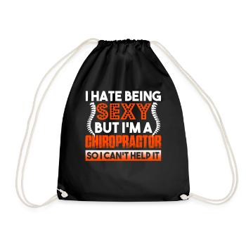 Chiropractor I'm A Sexy Chiropractor - Drawstring Bag - black - Front