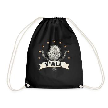 Farmer Farmer Grain Farmer Farm Country Egg - Drawstring Bag - black - Front