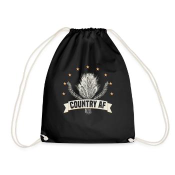 Farmer Farmer Grain Farmer Farm Country Egg - Drawstring Bag - black - Front