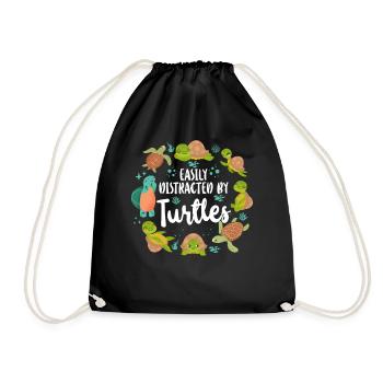 Sea Turtle Tortoise Easily - Turnbeutel - Schwarz - Vorne