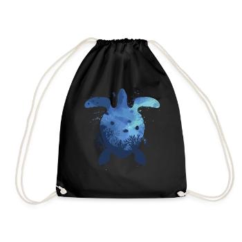 Tortue de mer - Sac de sport léger - noir - Devant