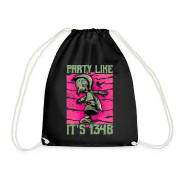 Horror Plague Doctor Film Festival Halloween Zombie - Drawstring Bag - black - Front