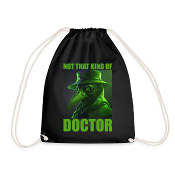Horror Plague Doctor Film Festival Halloween Zombie - Drawstring Bag - black - Front