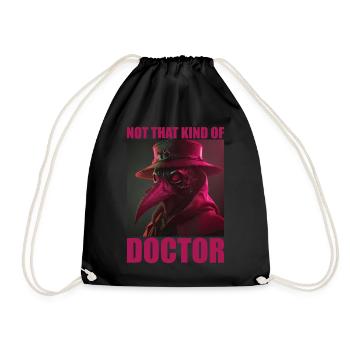 Horror Plague Doctor Film Festival Halloween Zombie - Drawstring Bag - black - Front