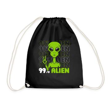 99% Alien Conspiracy Alien Ufo Alien - Drawstring Bag - black - Front