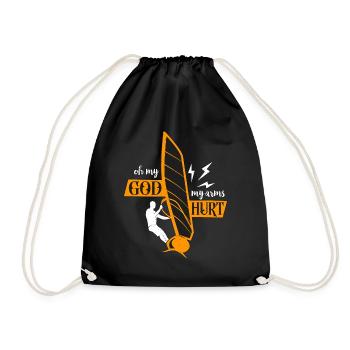 Planche à voile Oh mon Dieu Mes bras blessés Aime la planche de surf - Sac de sport léger - noir - Devant