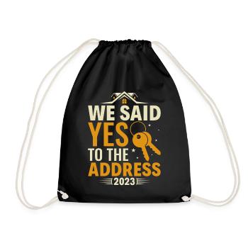 We Said Yes to the Adress 2023 Stolzer - Turnbeutel - Schwarz - Vorne