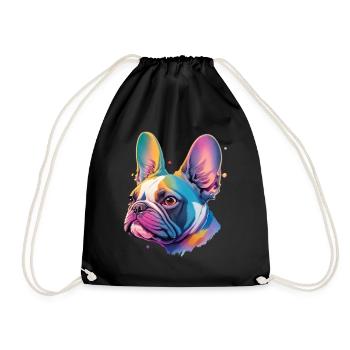 Bouledogue Français Fidèles Chiens Ami Chien - Sac de sport léger - noir - Devant