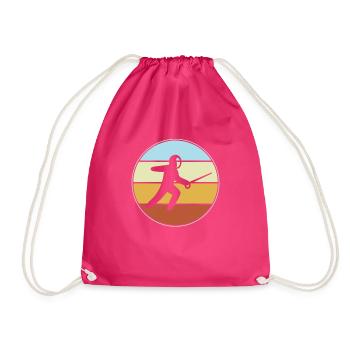 Fechten Retro - Turnbeutel - Fuchsia - Vorne