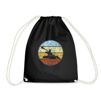 Kanu Retro - Turnbeutel - Schwarz - Vorne